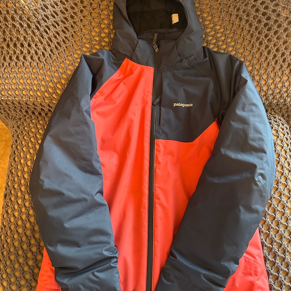 Patagonia Red and Blue Hooded Jacket